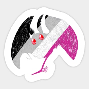 Asexual Pride Mothman Sticker